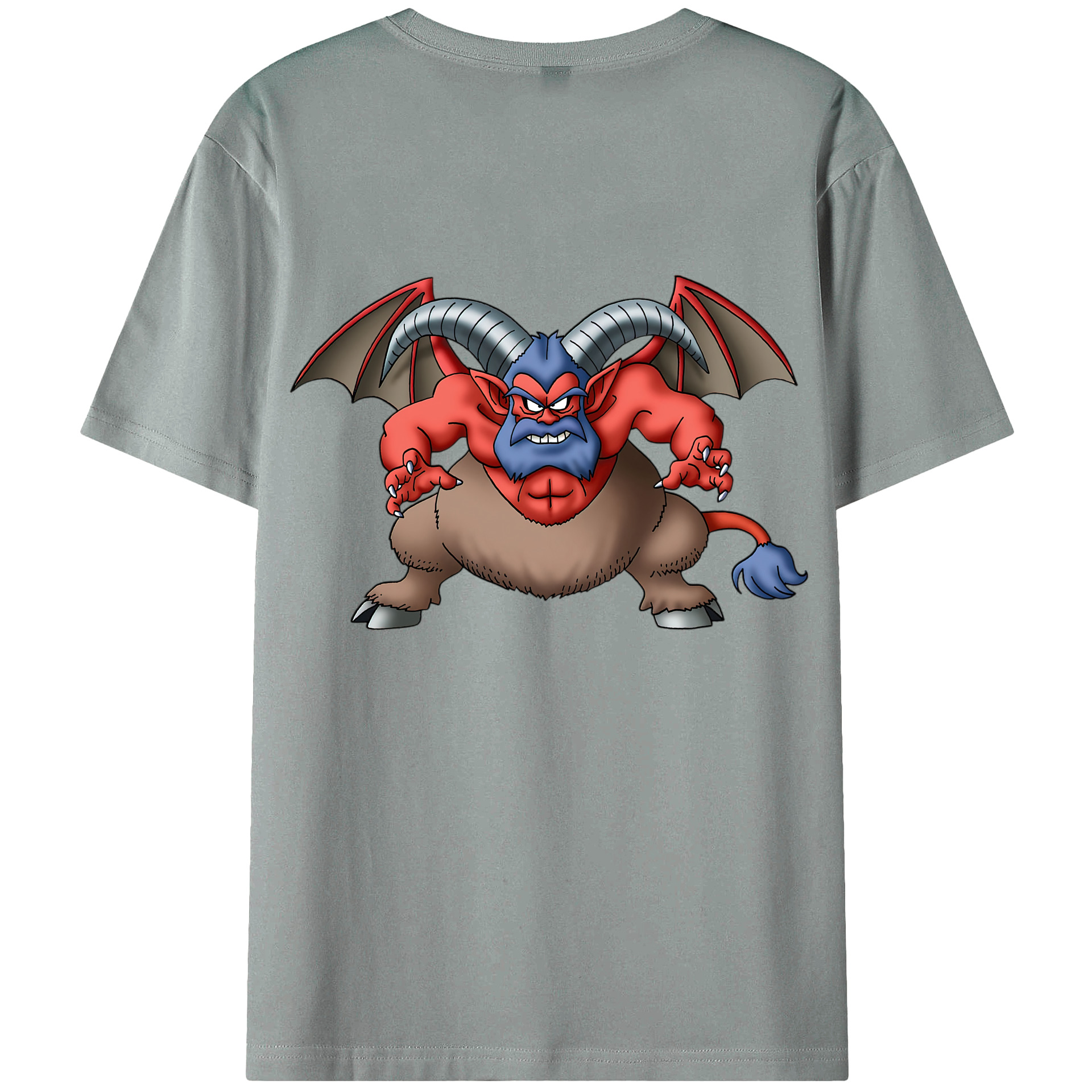 （画像用） ドラゴンクエスト Doragon Kuesuto Dragon Quest 綿100％ メンズ半袖Tシャツ（バックプリント） 通気性